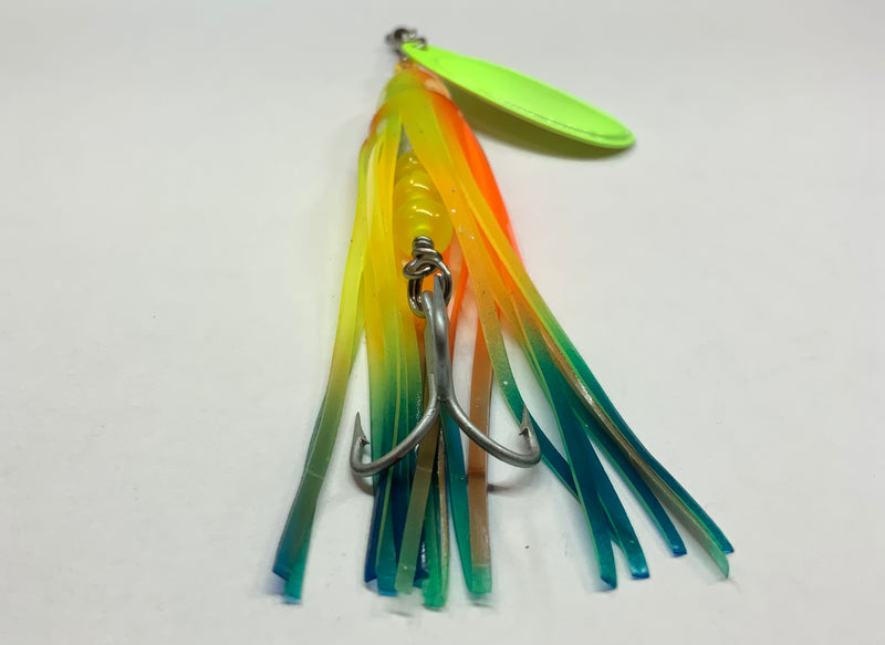 1.2oz, Sunset Kiss 💋, $10.00, Casting River Witch, Spin-X Designs Tackle, Salmon