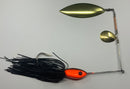 3oz, Orange / Black / Glitter, Musky/Pike Spinnerbait, 16.50$
