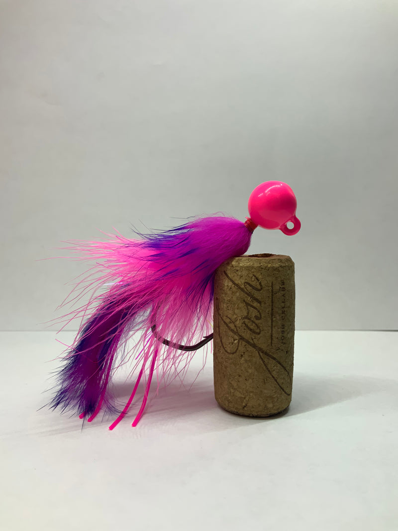1/2oz, Pink Craze Twitching Jig, Spin-X Designs Tackle, Salmon
